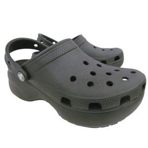 CROCS Womens Classics Black Closed Toe Slides SANDALS / SHOES Sz 7